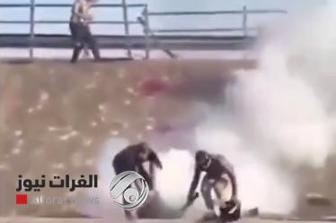 بالفيديو والصور.. استشهاد متظاهر بقنبلة مسيلة للدموع في الكيلاني