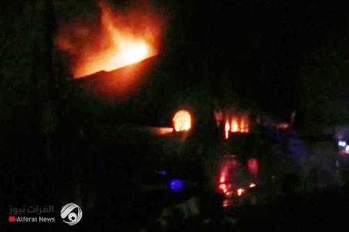 بالفيديو.. انفجار وحريق وسط كركوك