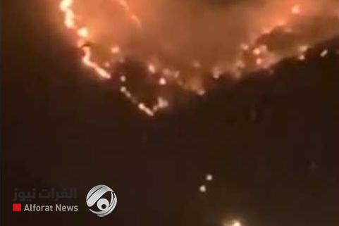 بالفيديو.. حريق ضخم في مكة
