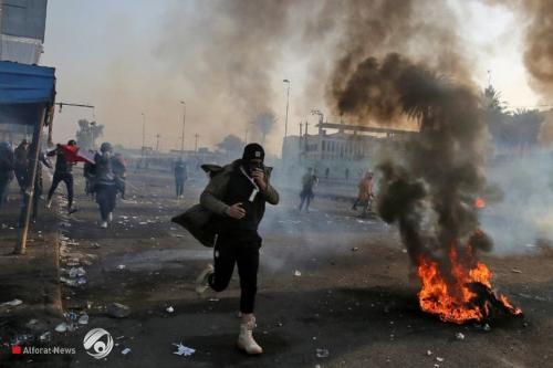 تجدد المواجهات بين القوات الامنية والمحتجين في ساحة الكيلاني