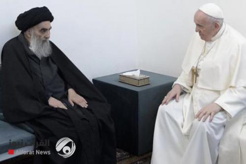 حزب الله يعبر عن تأييده الكامل لموقف الإمام السيستاني خلال لقائه البابا
