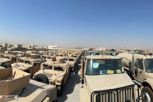 بالصور.. التحالف الدولي يسلم البيشمركة 70 عجلة عسكرية