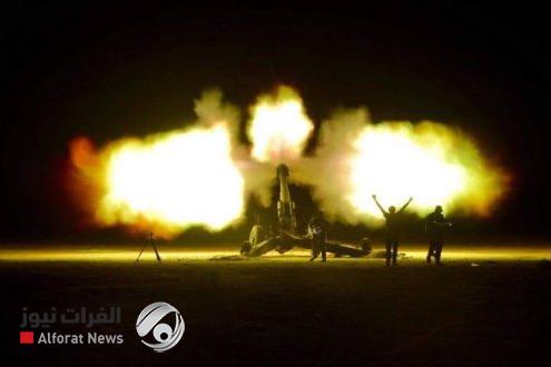 مدفعية الحشد الشعبي تدك موقعاً لداعش في علاس