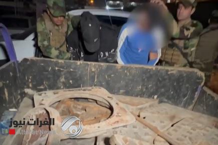 بالفيديو.. القبض على سراق أغطية الصرف الصحي {المنهولات} في بغداد