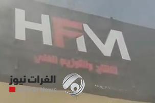 بالفيديو.. حريق في شركة للإنتاج الفني وسط بغداد