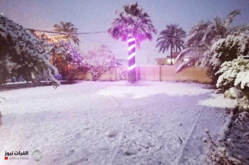بالصور.. بغداد تكتسي بالثلوج