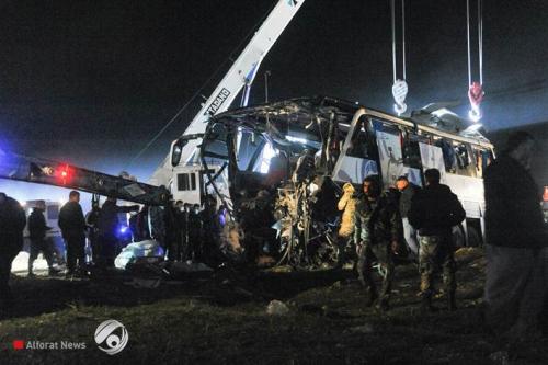 الخارجية العراقية: طائرة النقل الجوي تقل 18 من الضحايا بحادث السير بسوريا