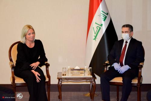 الزرفي لبلاسخارت: العراق يمر بتحديات كبيرة ووضعنا الخطط اللازمة لتجاوز التحديات