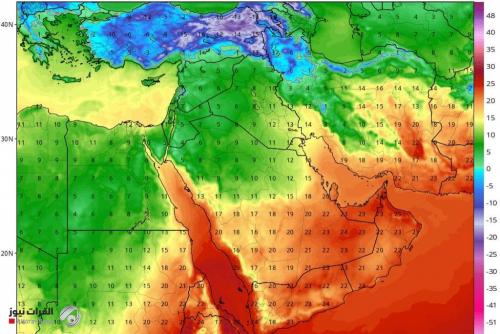 كتلة قطبية باردة تغزو العراق.. انخفاض الحرارة حتى منتصف الشهر