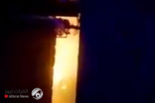 بالفيديو.. حريق ضخم في مدينة الصدر