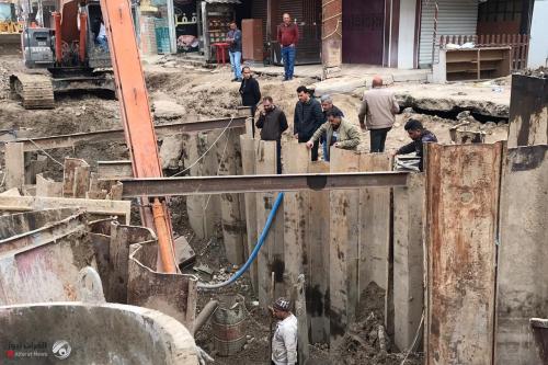 صيانة تخسف كبير واعادة فتح الشارع جنوب بغداد