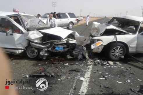 حادث مروري يفتك بخمسة أشخاص من أسرة واحدة شرق الناصرية