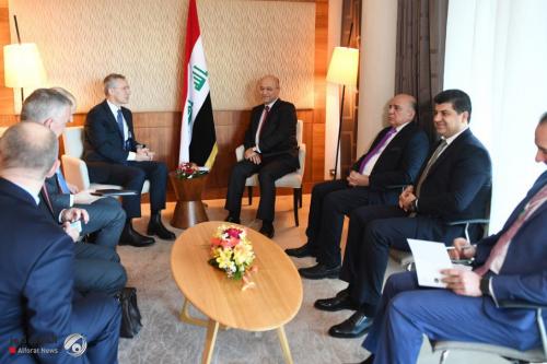 صالح يؤكد لأمين عام الناتو قرار الانسحاب واحترام سيادة العراق