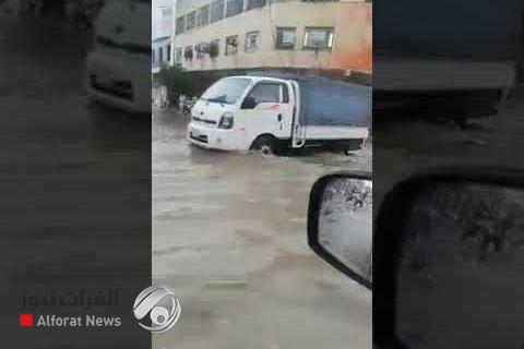 بالفيديو.. الأمطار تغرق شوارع الديوانية