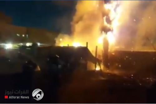 الألعاب النارية في بغداد تحرق نخيلاً بين مجمعات سكنية
