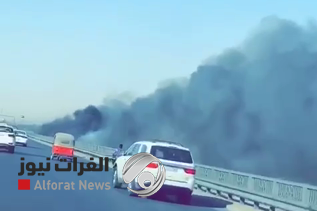 بالفيديو.. حريق ضخم في اشهر سريع ببغداد