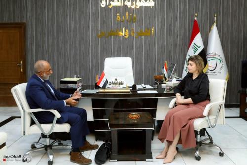 وزيرة الهجرة وممثل بعثة البنك الدولي في العراق يبحثان ملف المناطق المحررة