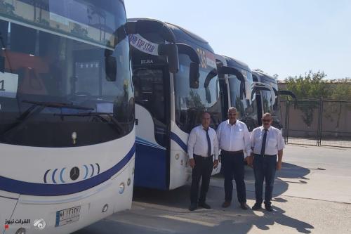 باصات المسافرين والوفود تصل لنقل 150 نازحا بتركيا