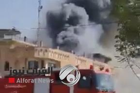 بالفيديو.. حريق قرب كلية الإعلام في بغداد