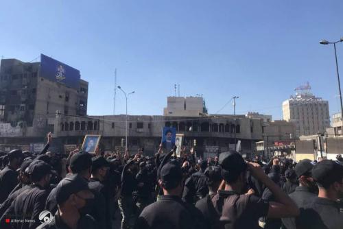 الشوارع المؤدية لساحة الخلاني تغص بالجماهير المشاركين في تجمع يوم الشهيد العراقي