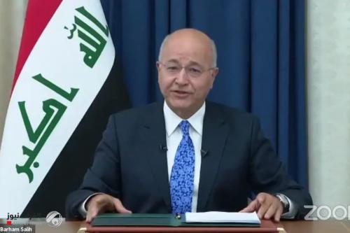 صالح: أمام العراق تحدٍ طويل المدى للتعافي ولا يمكن ان يغرق بصراع المنطقة