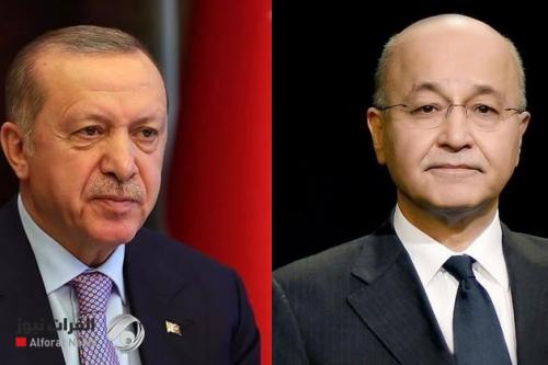أردوغان معزياً صالح: نقف دوماً مع العراق في محاربته للإرهاب